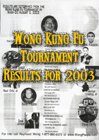 Results form the Wong's 2003 Washington tournament.