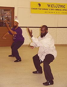 Participants exercise Chang San-feng, Qi-gung Form.